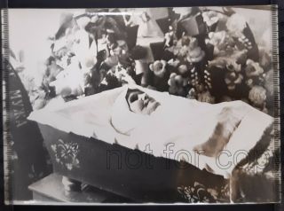 1969 Funeral Old Woman Dead Coffin Post Mortem Ussr Vintage Real Photo