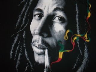 Shirt Bob Marley Kaya - Man 2xl Smoke Vintage Old Cottonnet Usa