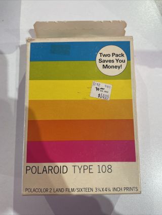 Vintage Polaroid Type 108 Polacolor 2 Land Film 2 Pack