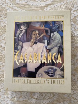 Casablanca 50th Anniversary Limited Edition Vhs With Dialog Box Set With Photos