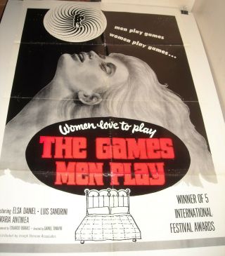 The Games Men Play 1 Sheet Movie Poster Elsa Daniel Sexploitation Maria Antinea