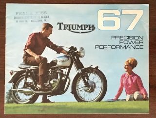 Vintage 1967 Triumph Motorcycle Sales Brochure Bonneville - Mountain Cub