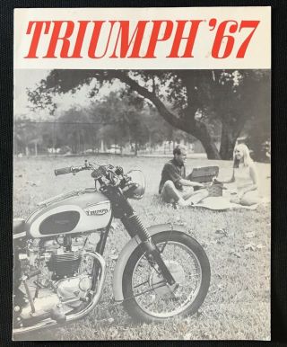 Vintage 1967 Triumph Motorcycle Sales Brochure Bonneville Tiger Trophy