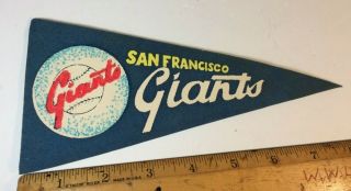 Vintage San Francisco Giants Felt Pennant 3 1/2  X8 " Rare Mlb Baseball Souvenir