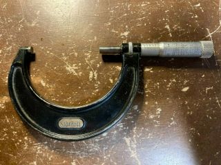 Vintage Starrett No.  436 Outside Micrometer 2 - 3 " Spindle Lock Ratchet Tool