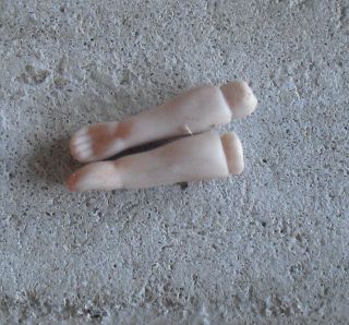 Set Of 2 Vintage 1980s Small Porcelain Girl Doll Arms 1 1/4 " Long