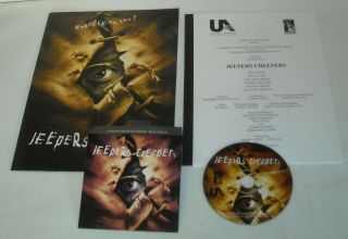 Jeepers Creepers Promo Movie Press Kit W Cd / Dvd Gina Philips Justin Long