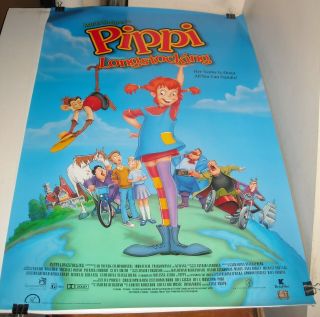 Rolled 1997 Pippi Longstocking Movie Poster Animated Astrid Lindgren Character