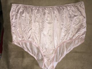 5x/12 42 " 44 " Vintage Vanity Fair Womens Pink Nylon Nwt Full Plus Size Panties