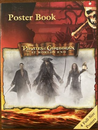 Disney Pirates Of The Caribbean 4 Full Size Posters Book 15 X 21” Party Favor