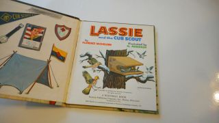 Vintage Children ' s Whitman Tell - A - Tale Book LASSIE AND THE CUB SCOUT 1966 2