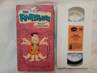 The Flintstones - Wacky Inventions (vhs 1994) Vtg Rare White Tape Hanna Barbera