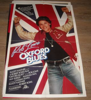 1984 Oxford Blues 1 Sheet Movie Poster Rob Lowe Ally Sheedy Amanda Pays Pic