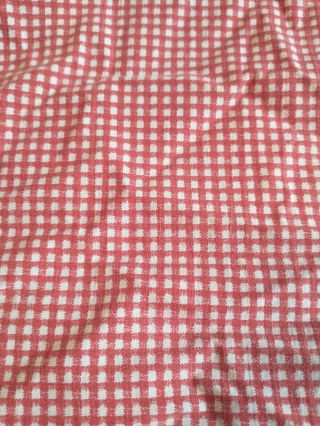 Vintage Ralph Lauren Red & White Gingham Check Twin Fitted And Flat Sheet