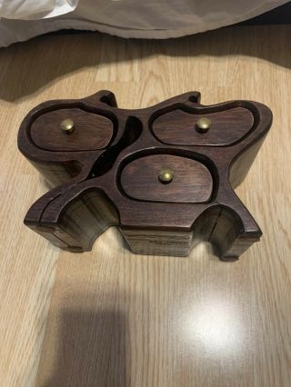 Unique Handmade Wooden Jewelry Box Trinkets Vintage