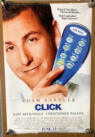 Click (2012) D/s Movie Poster Adam Sandler,  Kate Beckinsale,  Christopher Walken