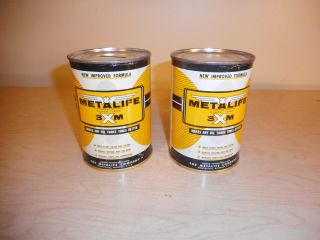 Vintage Metalife 3xm Oil Additive Pint Display Can And Pint Coin Bank