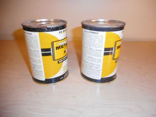 Vintage Metalife 3XM Oil Additive Pint Display Can and Pint Coin Bank 2