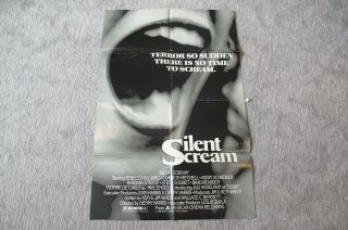 Vintage Silent Scream One Sheet Horror Movie Poster