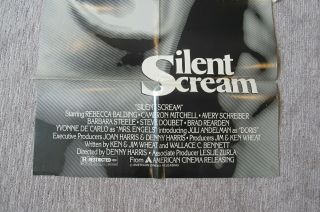Vintage Silent Scream One Sheet Horror Movie Poster 3