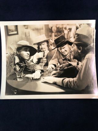 Vintage Movie Still Black & White Photo Desperados Cowboys Drinking Shots Bar