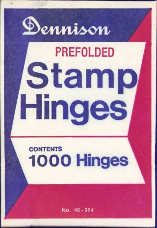 Vintage Dennison Stamp Hinges.  Gold Standard Of Hinges