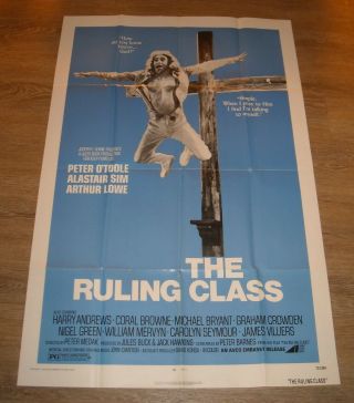 1972 The Ruling Class 1 Sheet Movie Poster Peter O 