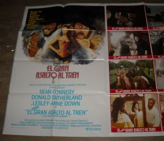 1978 The Great Train Robbery Spanish 3 Sheet Movie Poster Connery Sutherland