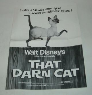 1965 Disney That Darn Cat Promo Movie Pressbook Hayley Mills Dean Jones Classic