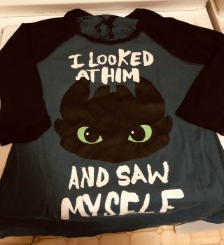 Teal T Shirt How To Train Your Dragon Looks Like Medium “i Looked At Him.  ”