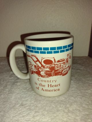 Vintage Cracker Barrel Old Country Store Coffee Mug/cup Country Heart America