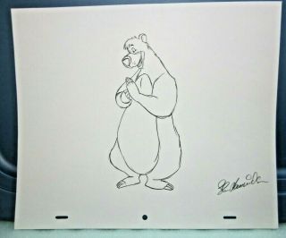 Baloo - Pencil Concept - The Art Of Disney By ?lb Davids? Hard To Read - Ex Cond