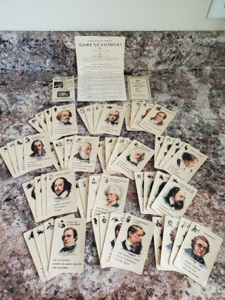Vintage Parker Brother Game Of Authors Card Game (improved)