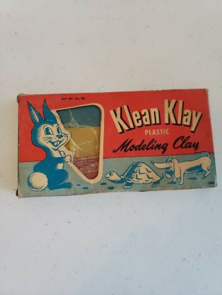 Vintage Klean Klay Modeling Clay No.  18 - 3 Color Pack Green,  Yellow,  Red
