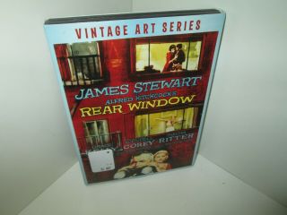 Hitchcock Rear Window Rare Vintage Art Dvd Jimmy Stewart Grace Kelly 1950s