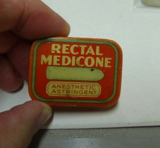 Vintage Rectal Medicone Suppositories Pocket Or Purse Tin Medicone Co Nyc,  Ny