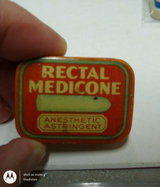 Vintage Rectal Medicone Suppositories Pocket Or Purse Tin Medicone Co NYC,  NY 2