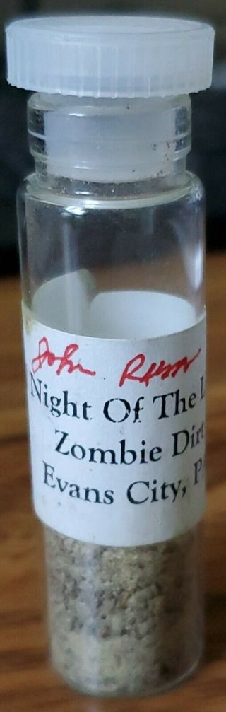 Night Of The Living Dead Romero Movie Prop Filming Location Glass Vial Of Dirt L