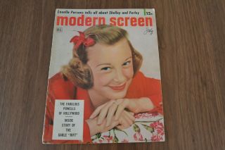 Modern Screen July 1951 Barbara Stanwyck,  Joan Crawford - Stars In Swimwear Color