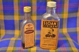 Vtg Liniment Bottles - Sloan 