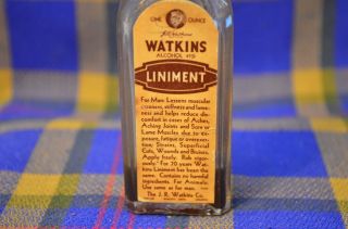 Vtg Liniment Bottles - SLOAN ' S 1940 Bottle (2/3Full) Embossed&Watkins 1 oz 3