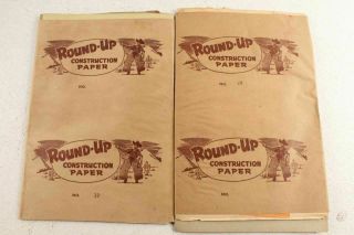 Vintage Round Up Construction Paper Cowboy Western Theme Packaging