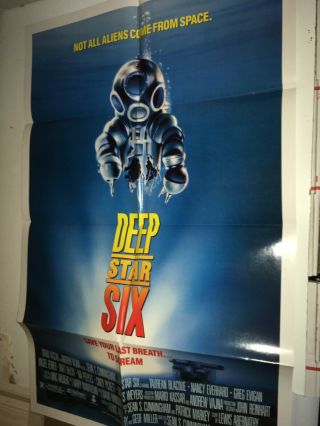 Deep Star Six Movie Poster 1989 Sci Fi Horror Sea Monster Scuba Diving