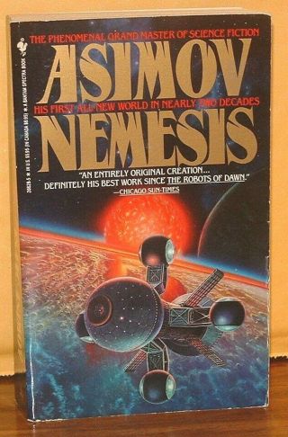 Isaac Asimov Nemesis Fine Vtg Bantam 1990 Pb Don Dixon Cover Art Paperback Sc