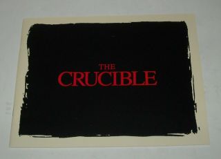 1996 The Crucible Promo Movie Press Book Pressbook Arthur Miller W Photos