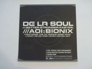 De La Soul AOI : BIONIX Cardboard LP Record Photo Flat 12X12 Poster 2