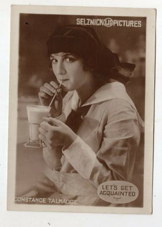 Vintage Actress Constance Talmadge In Let 