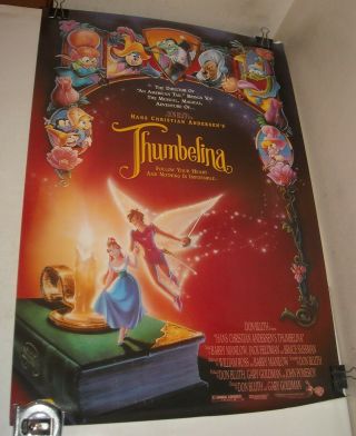 Rolled 1993 Don Bluth Thumbelina Animated Movie Poster 17 X 25.  5 Art