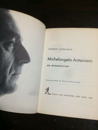 MICHELANGELO ANTONIONI THE WORLD OF FILM BOOK 1963 PAPERBACK VINTAGE FILM BOOK 2