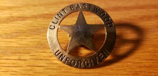 1993 Warner Bros Clint Eastwood Unforgiven Movie Badge Pin